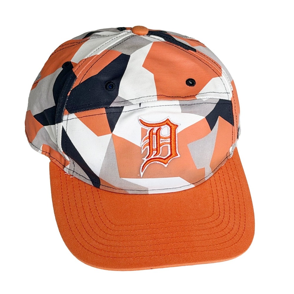 Detroit Tigers 47 Brand Geometric Camo Men's Trucker Hat Camouflage Adjustable